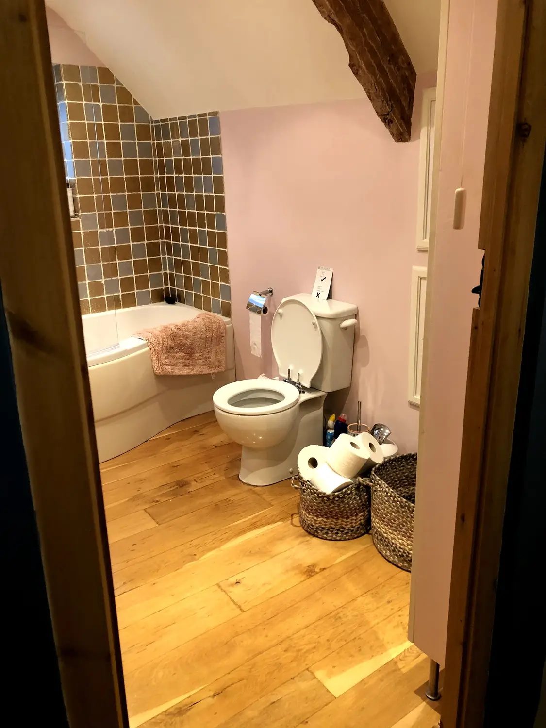 Green and Pink Bathroom