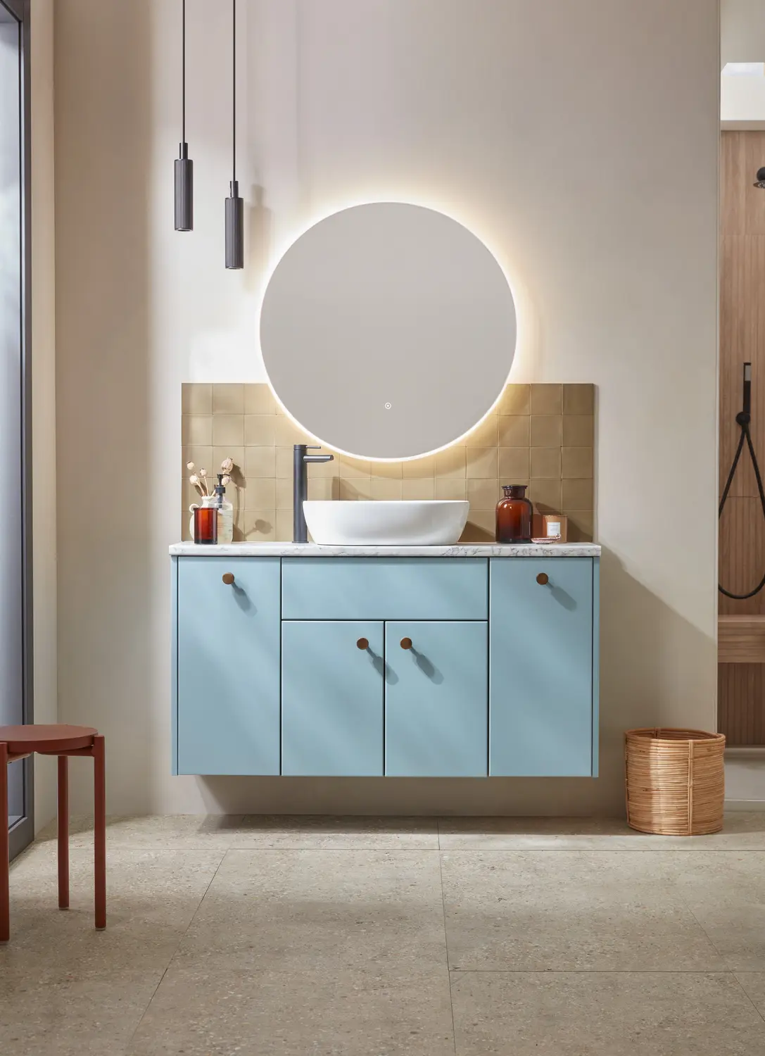 Aruba Coniston Blue Vessel Basin Lifestyle Portrait
