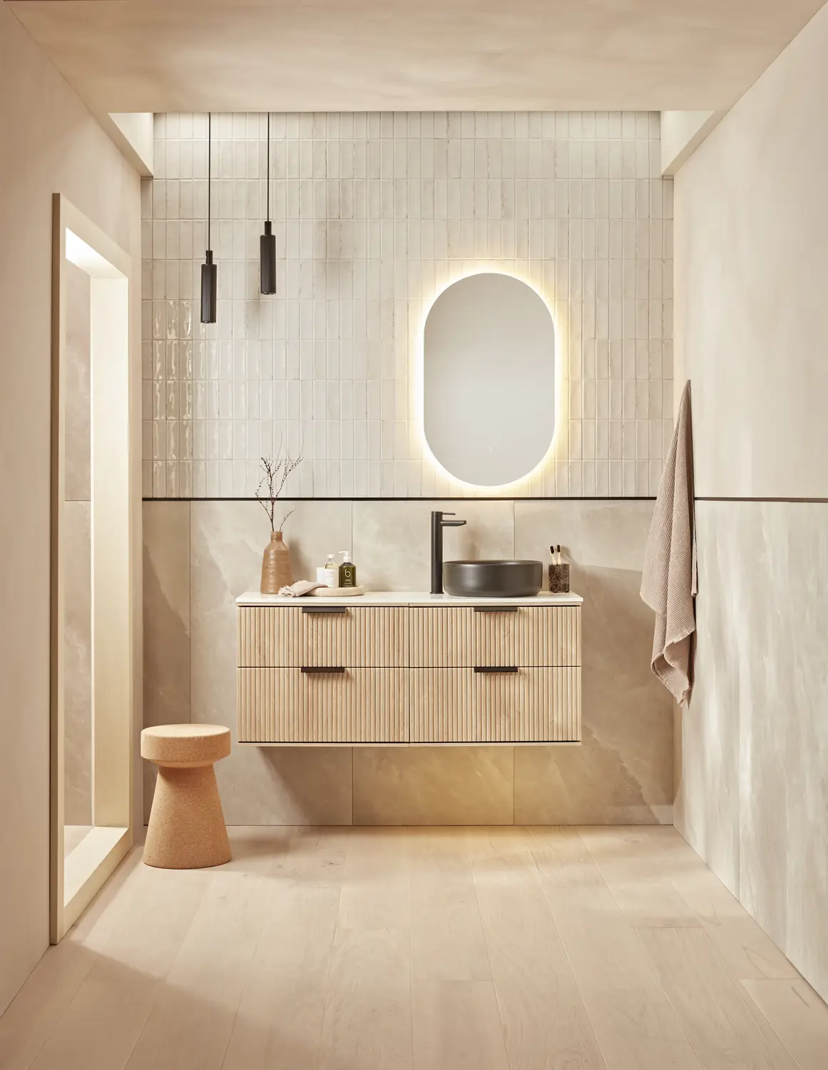 Scheme Fluted Sand Oak Straight On Lifestyle 0079 1
