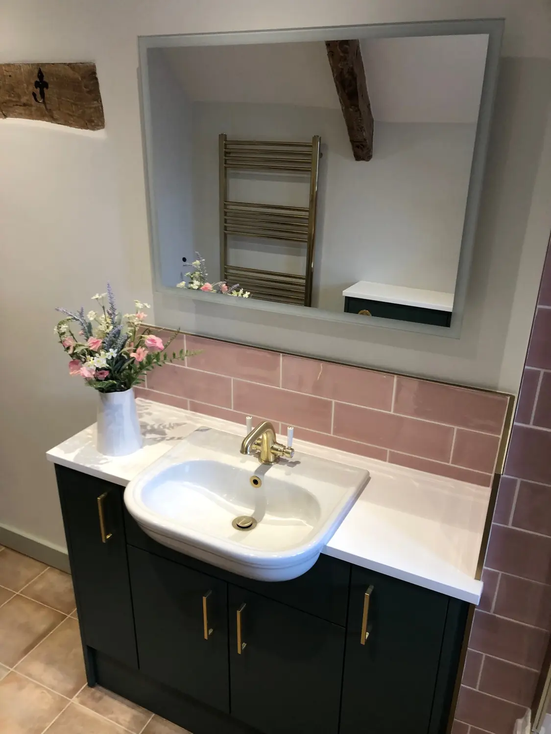 Green and Pink Bathroom