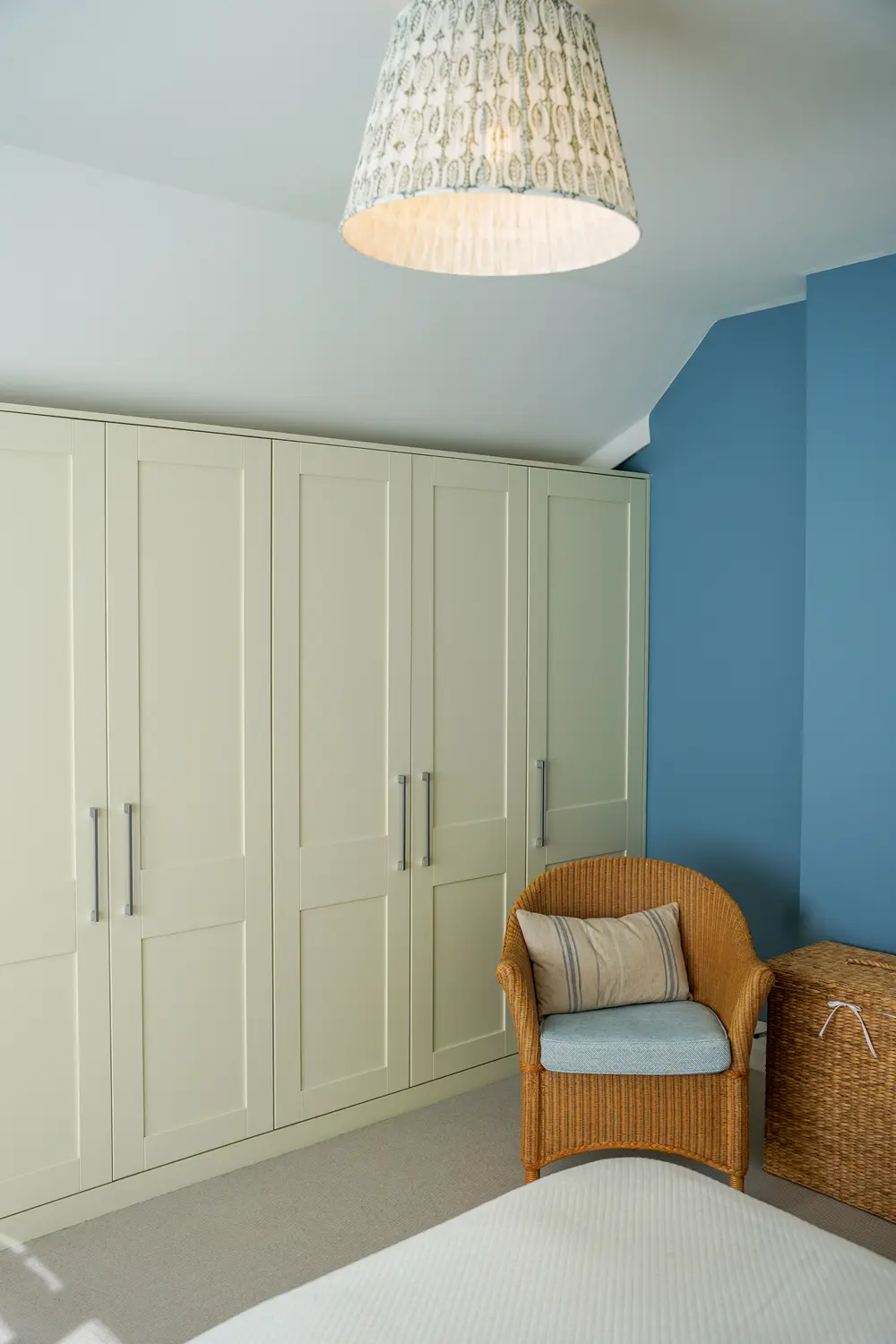 Real Wood Painted Blue Bedroom